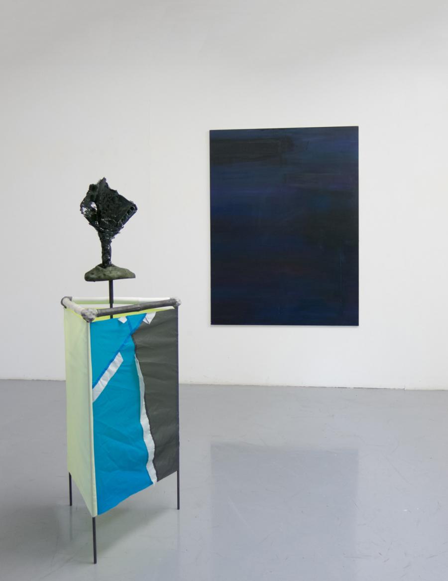 Installationsansicht, Ausstellung BLUE BAYOU, Kunstraum am Schauplatz, 2017, Foto: Christopher Steinweber 